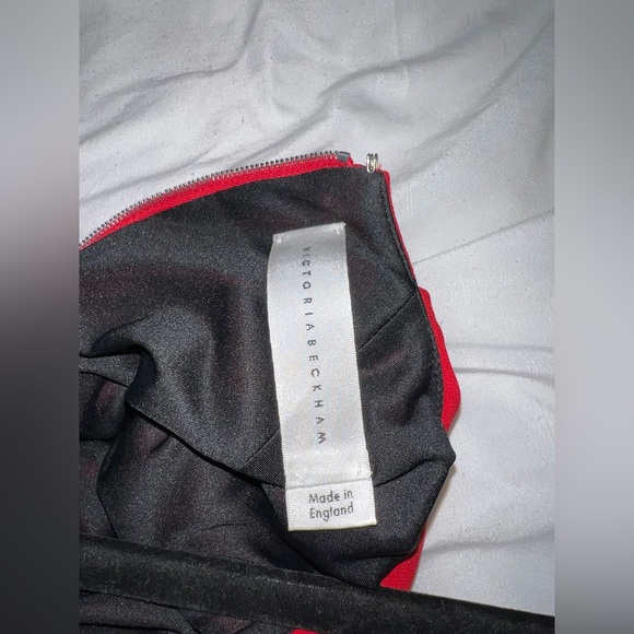 Victoria Beckham Red Bodycon Midi Zipper Dress - Picture 6 of 6